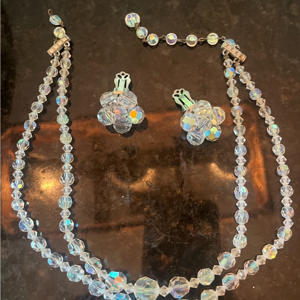 Elegant AB Crystal Jewelry Set